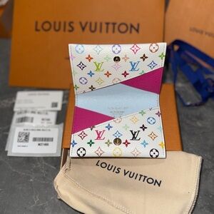(Wallet Sold) Louis Vuitton Multicolor Slim Card Holder Murakami